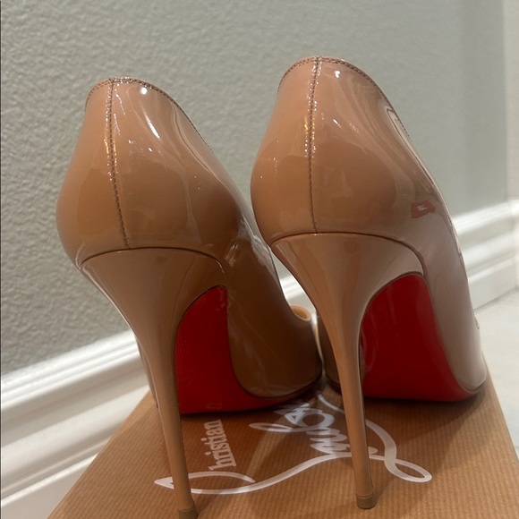 Christian Louboutin Patent Leather Heels - Nude - Picture 1 of 9